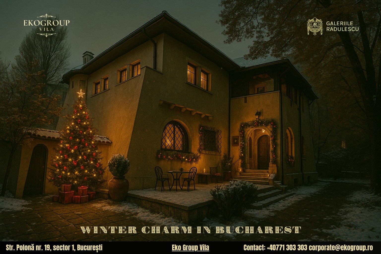 Poveste de Crăciun în anii ’30: magia sărbătorilor retrăită la fosta Casă Tătărăscu, astăzi Eko Group Vila